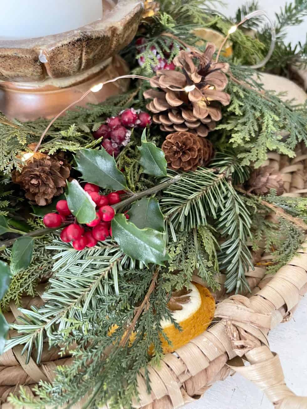 Nature Inspired Christmas Centerpiece Pure Happy Home