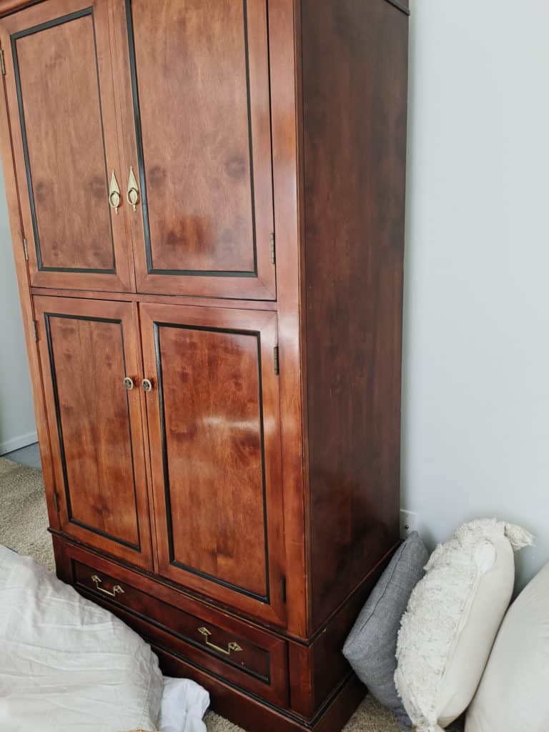 wood armoire