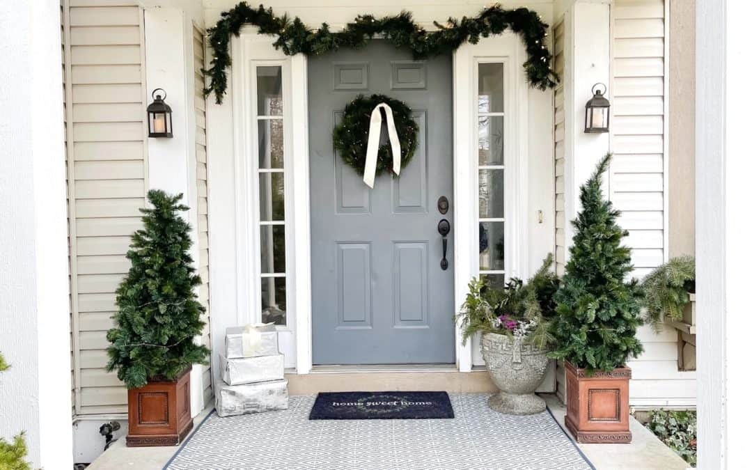 A Budget Minded Christmas Front Porch