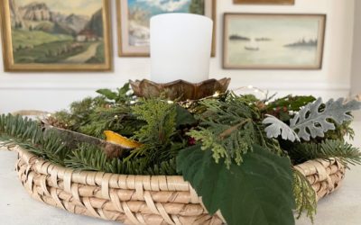 Nature Inspired Christmas Centerpiece