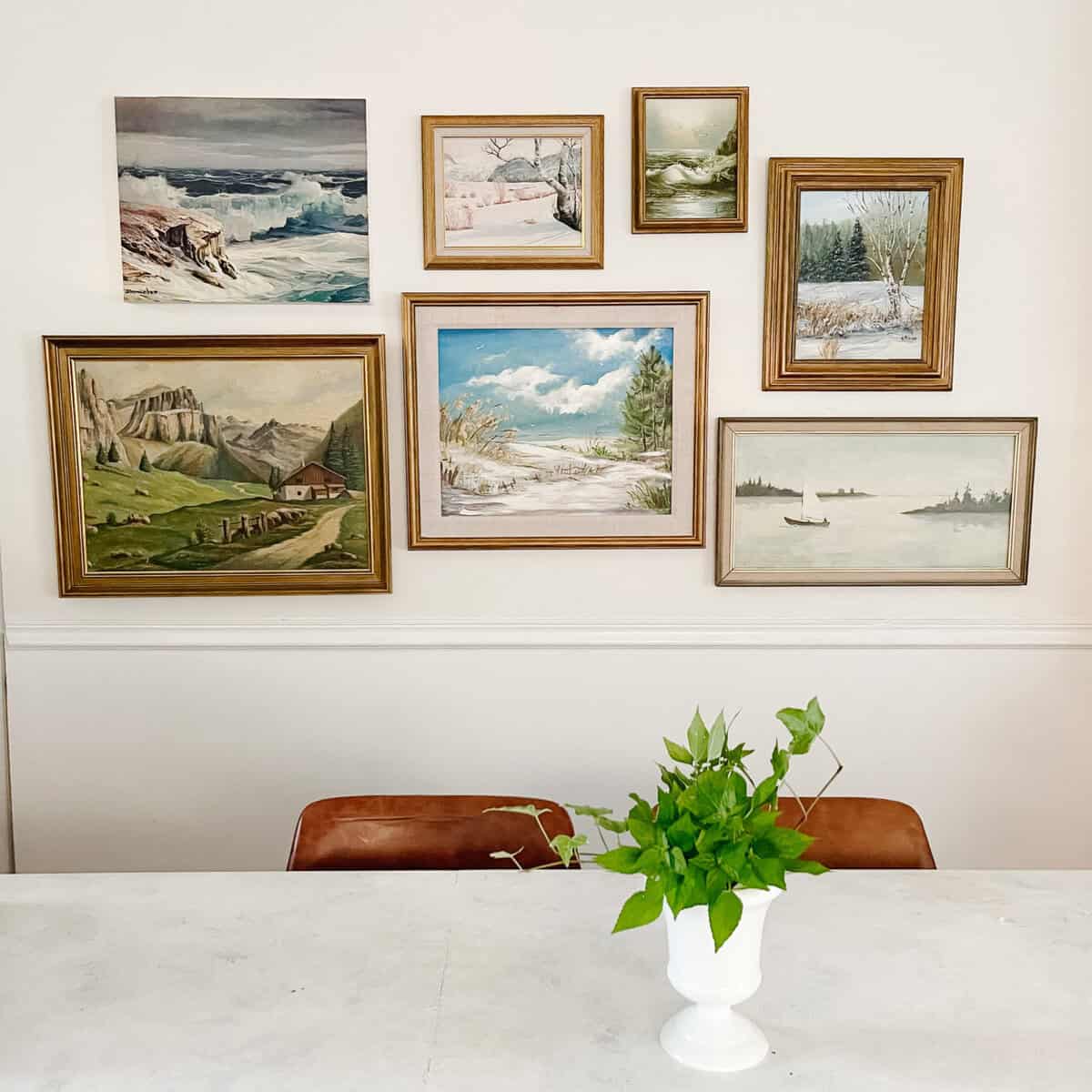 Vintage Art Kitchen Gallery Wall - Pure Happy Home