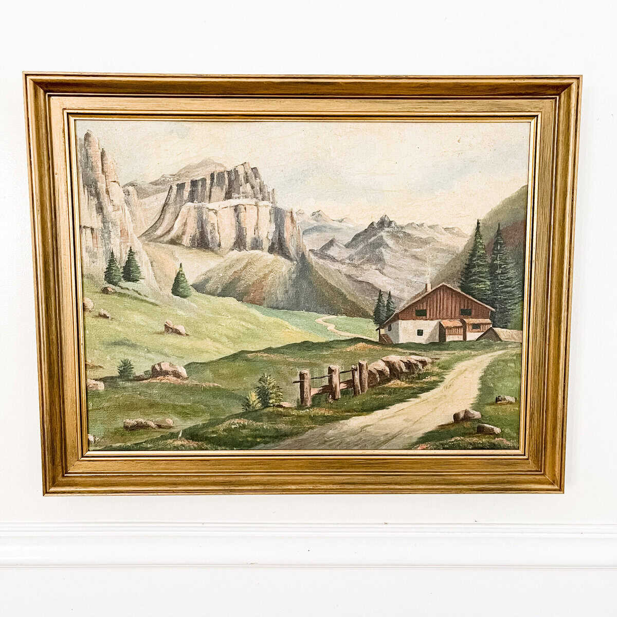 vintage oil painting landscape