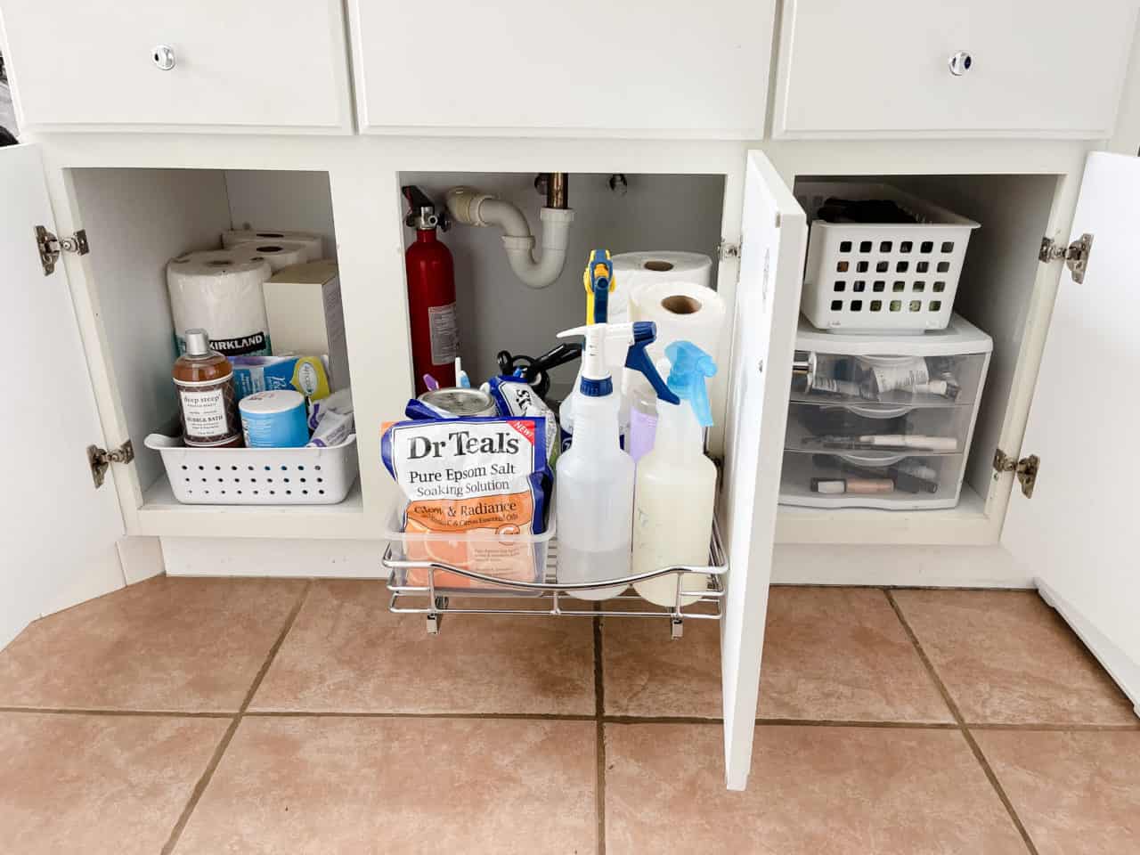 Budget Bathroom Organization - Pure Happy Home