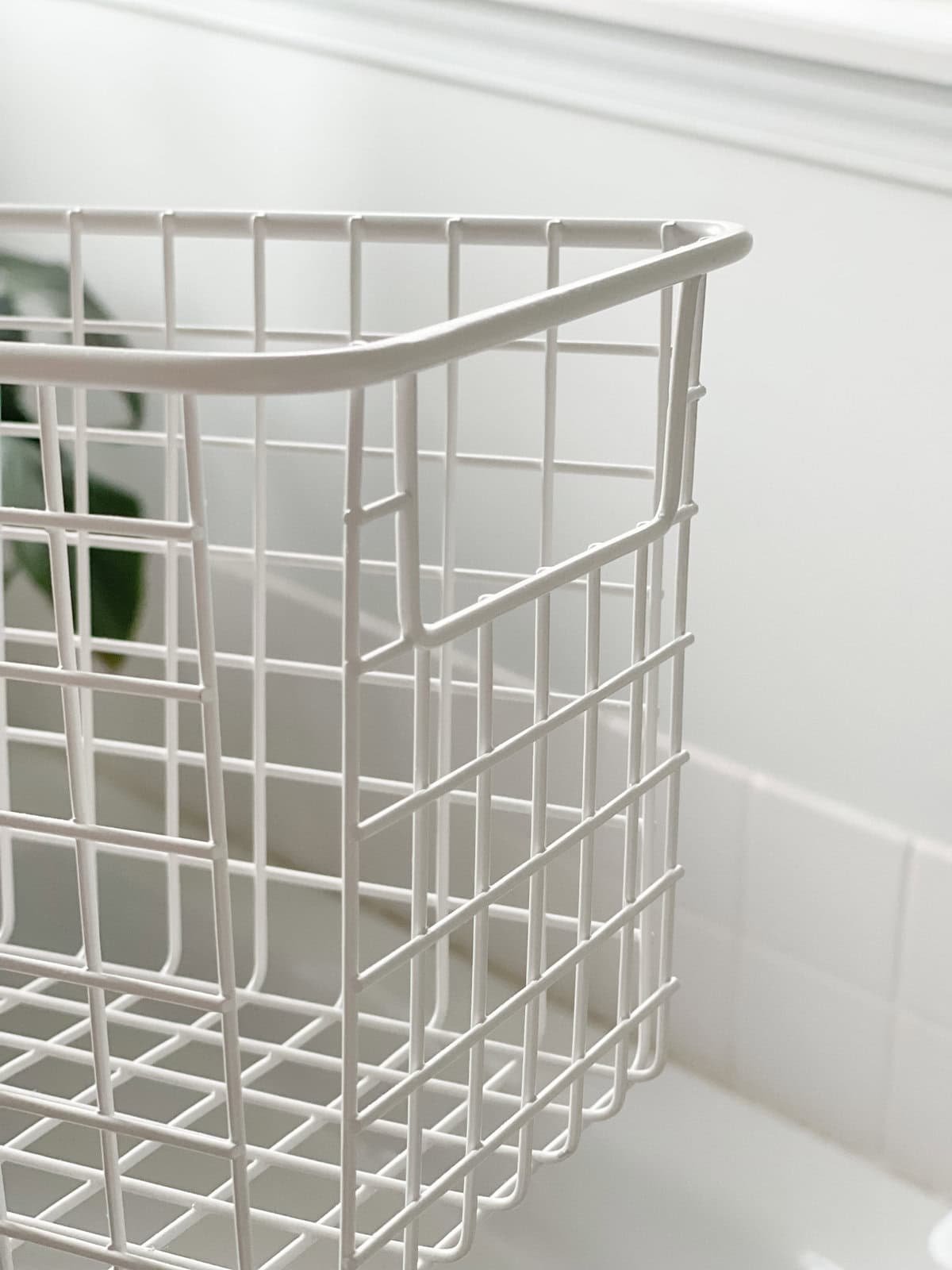 Organizing Bathroom Cabinets wire containters