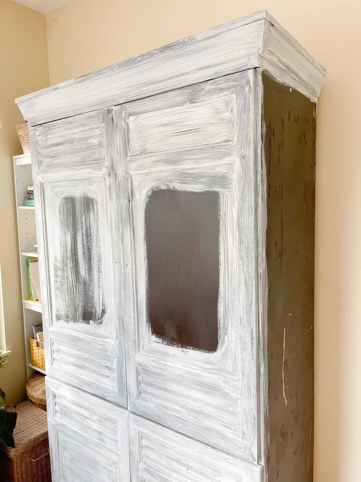 White Painted Armoire - It All Started With Paint