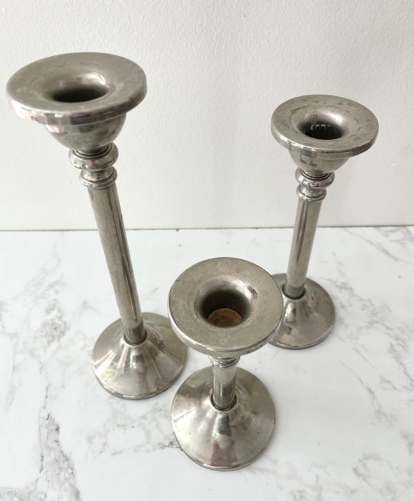 silver candle sticks