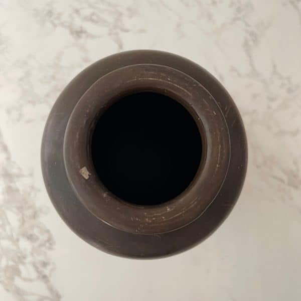 dark brown Japanese vase