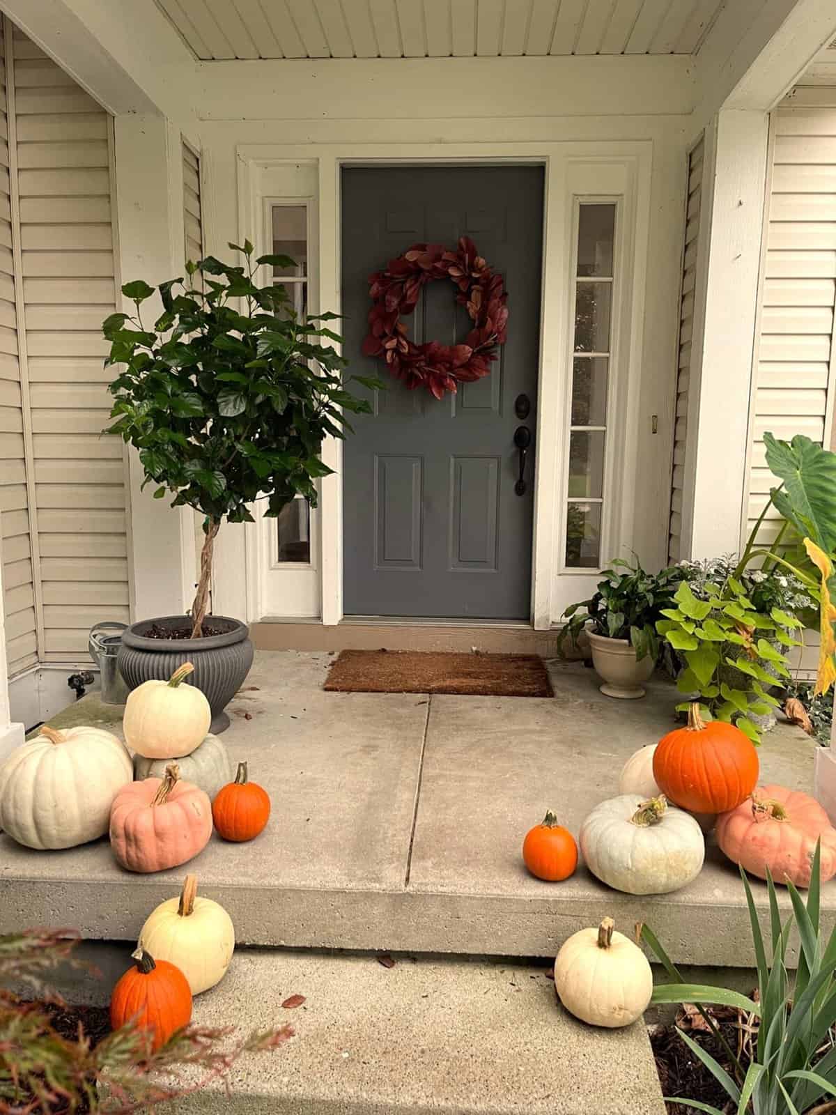 Pottery Barn Inspired Fall Front Porch - Pure Happy Home
