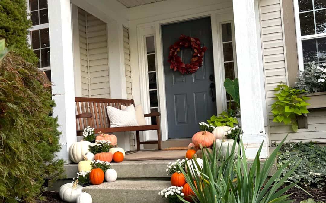 Pottery Barn Inspired Fall Front Porch