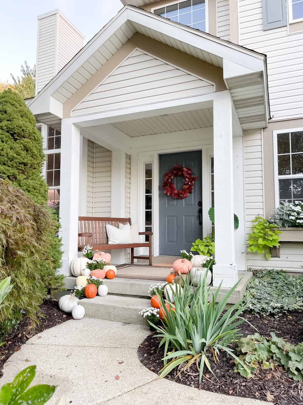 Pottery Barn Inspired Fall Front Porch - Pure Happy Home