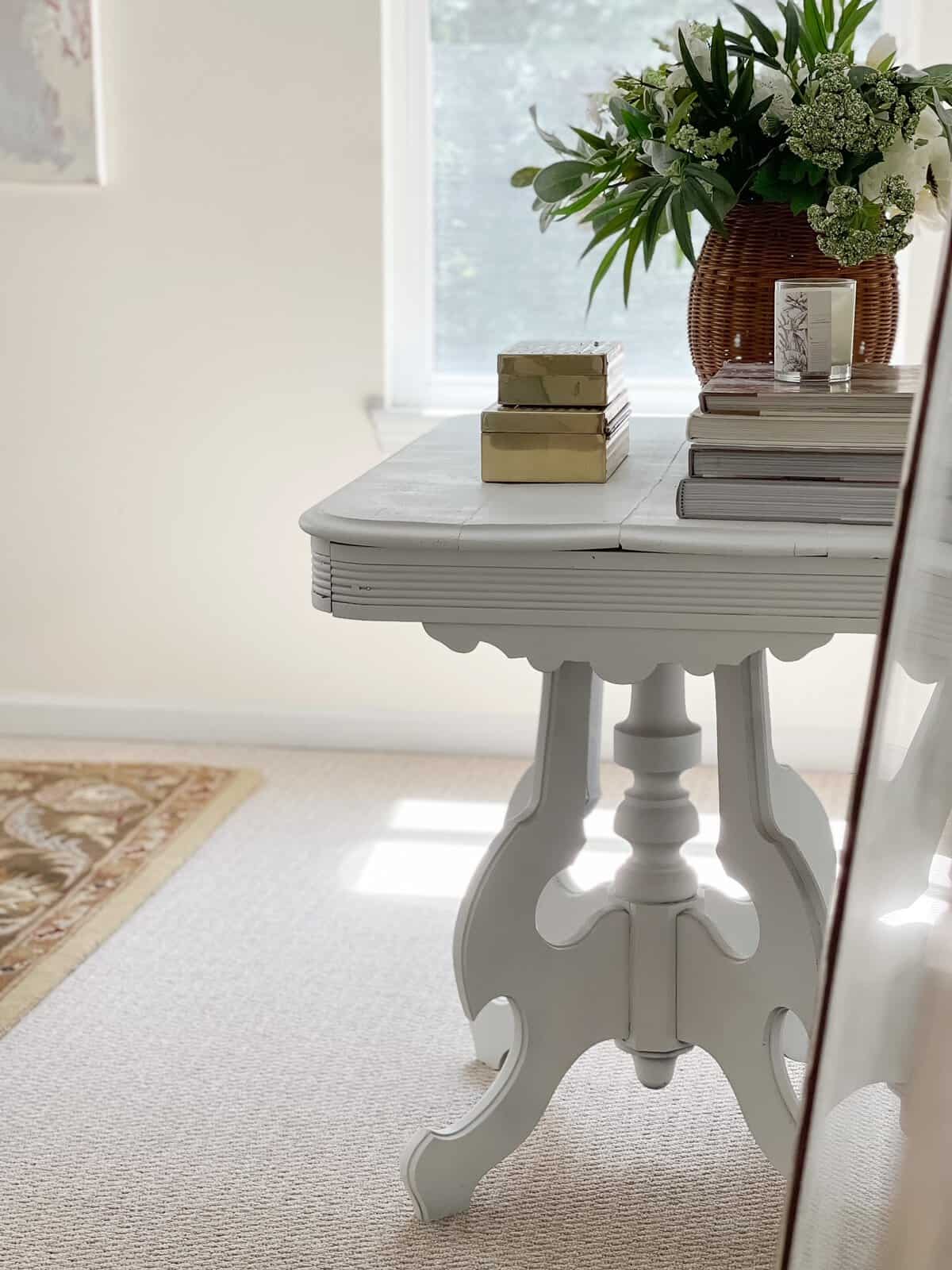 country style white painted table