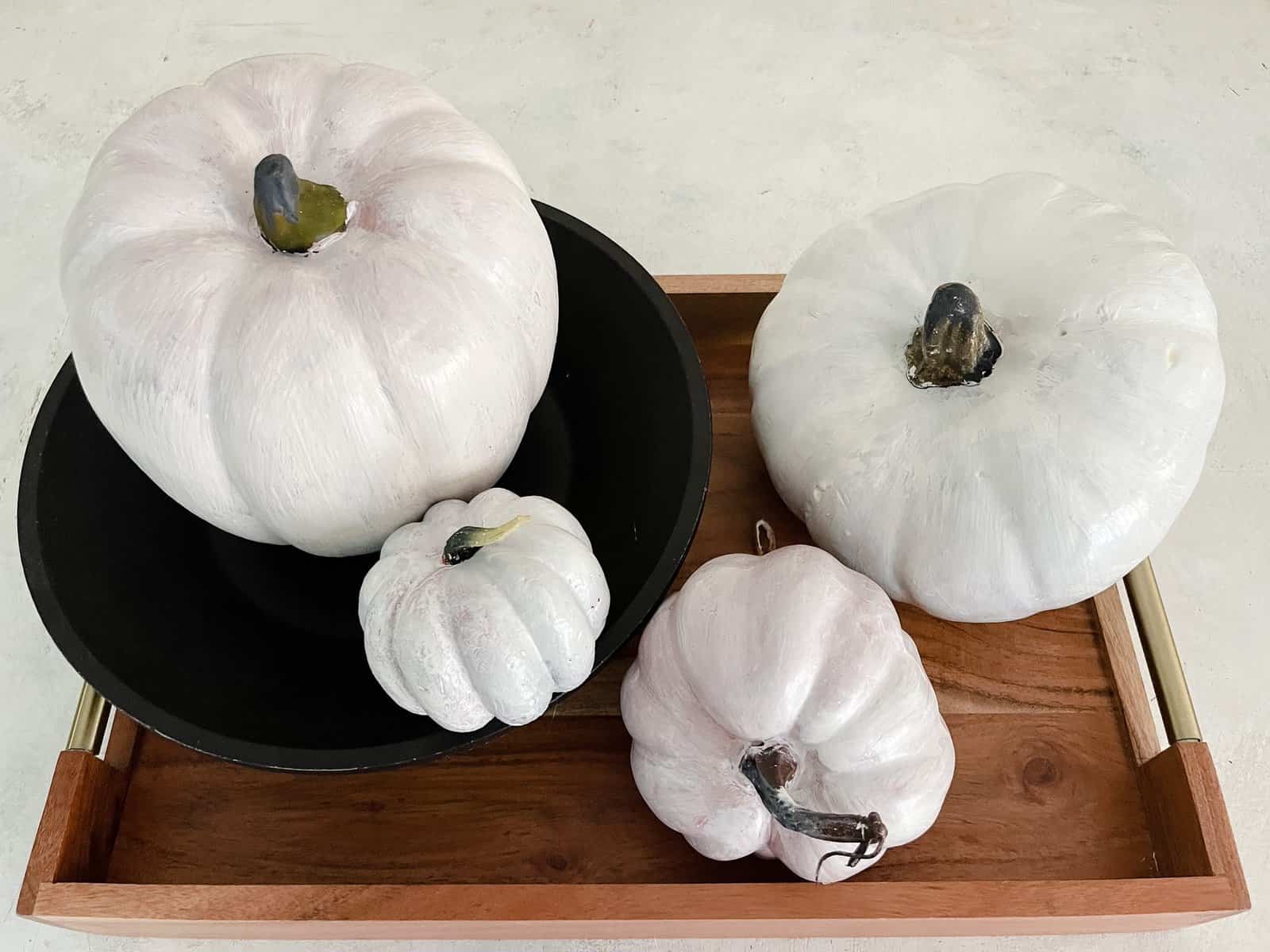 Shelf Styling with Pumpkins for Fall - Pure Happy Home
