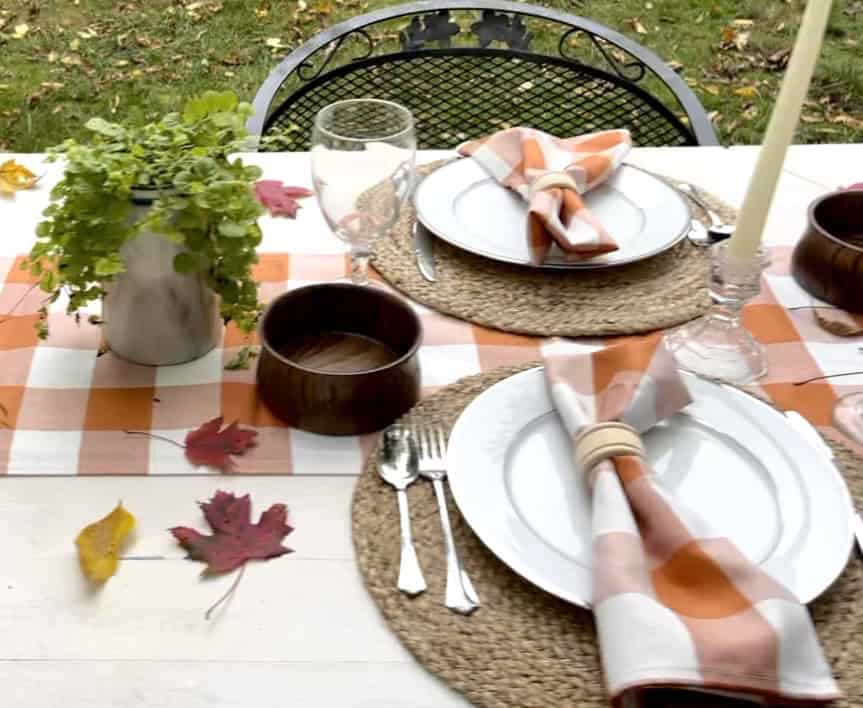 festive fall tablescape