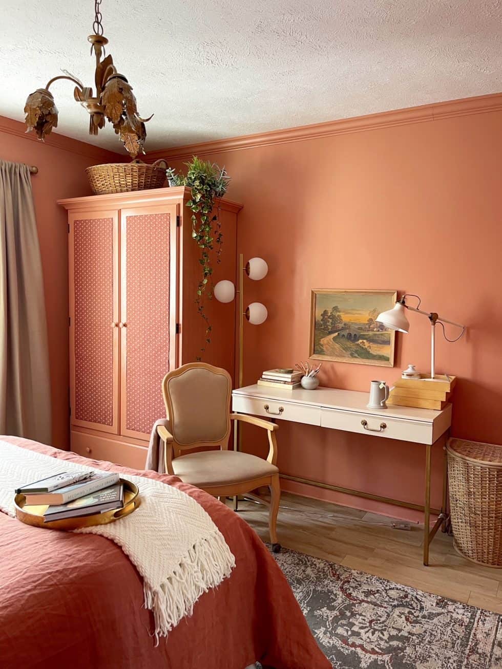 Elegant Vintage Bedroom Makeover with Earth Tones - Pure Happy Home
