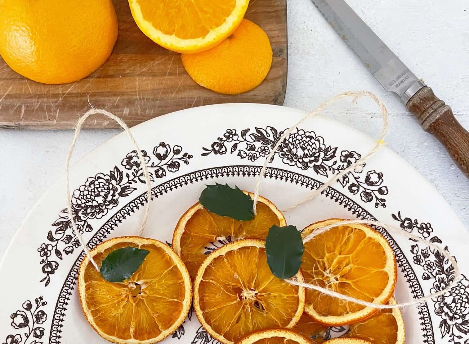 simple dried orange slice ornaments