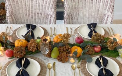 Cornucopia Thanksgiving Table Setting