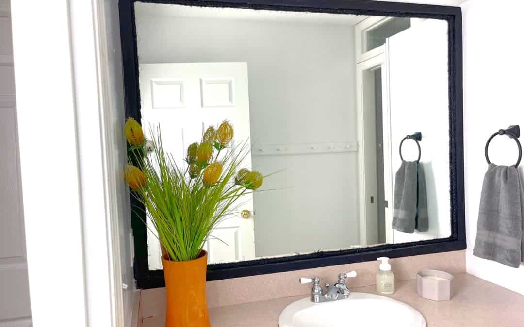 A Quick Way to Frame a Bathroom Mirror