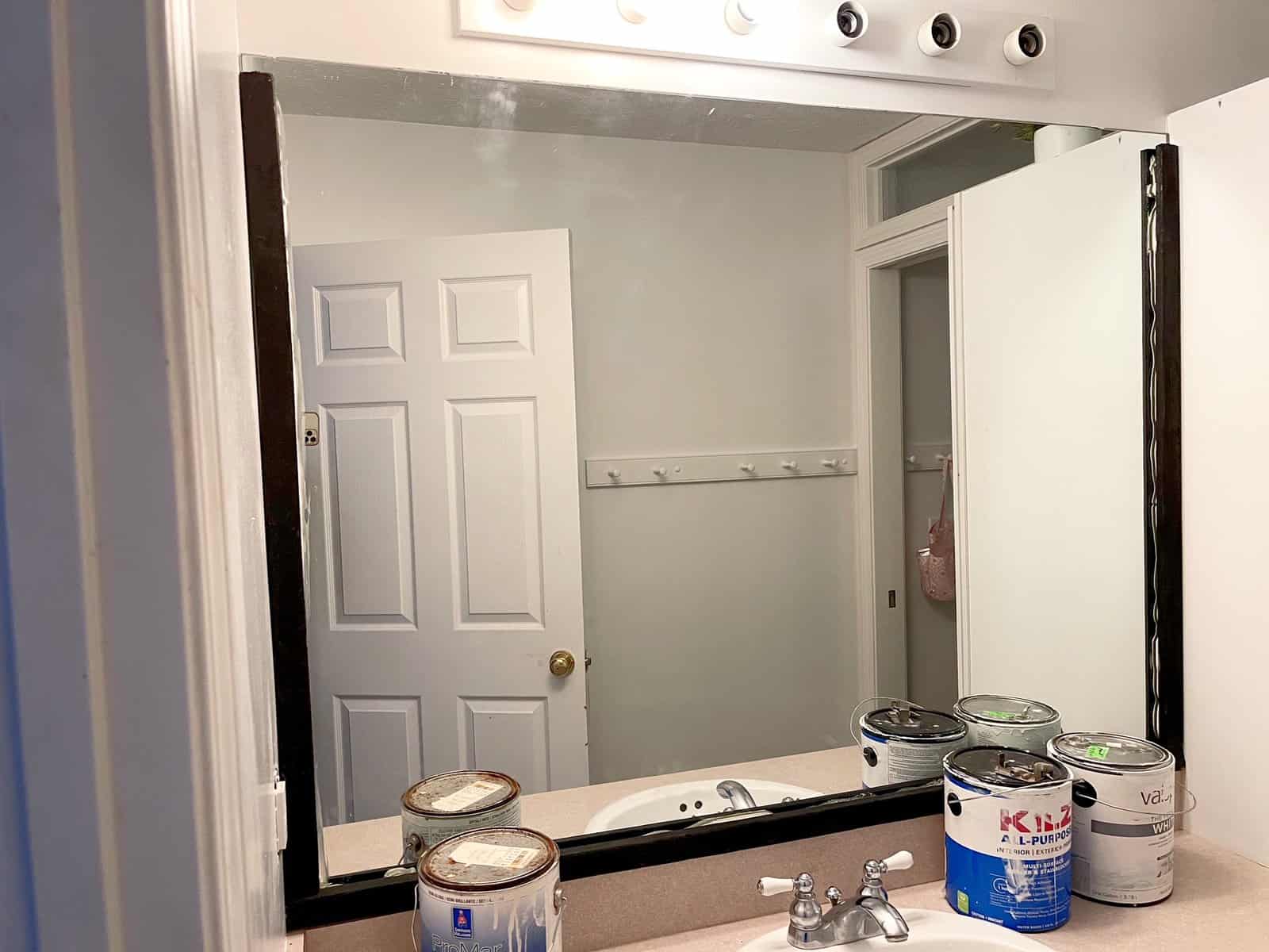 frame bathroom mirror do it yourself