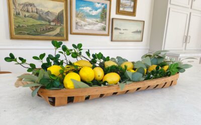 Spring Decorating with a Lemon Centerpiece