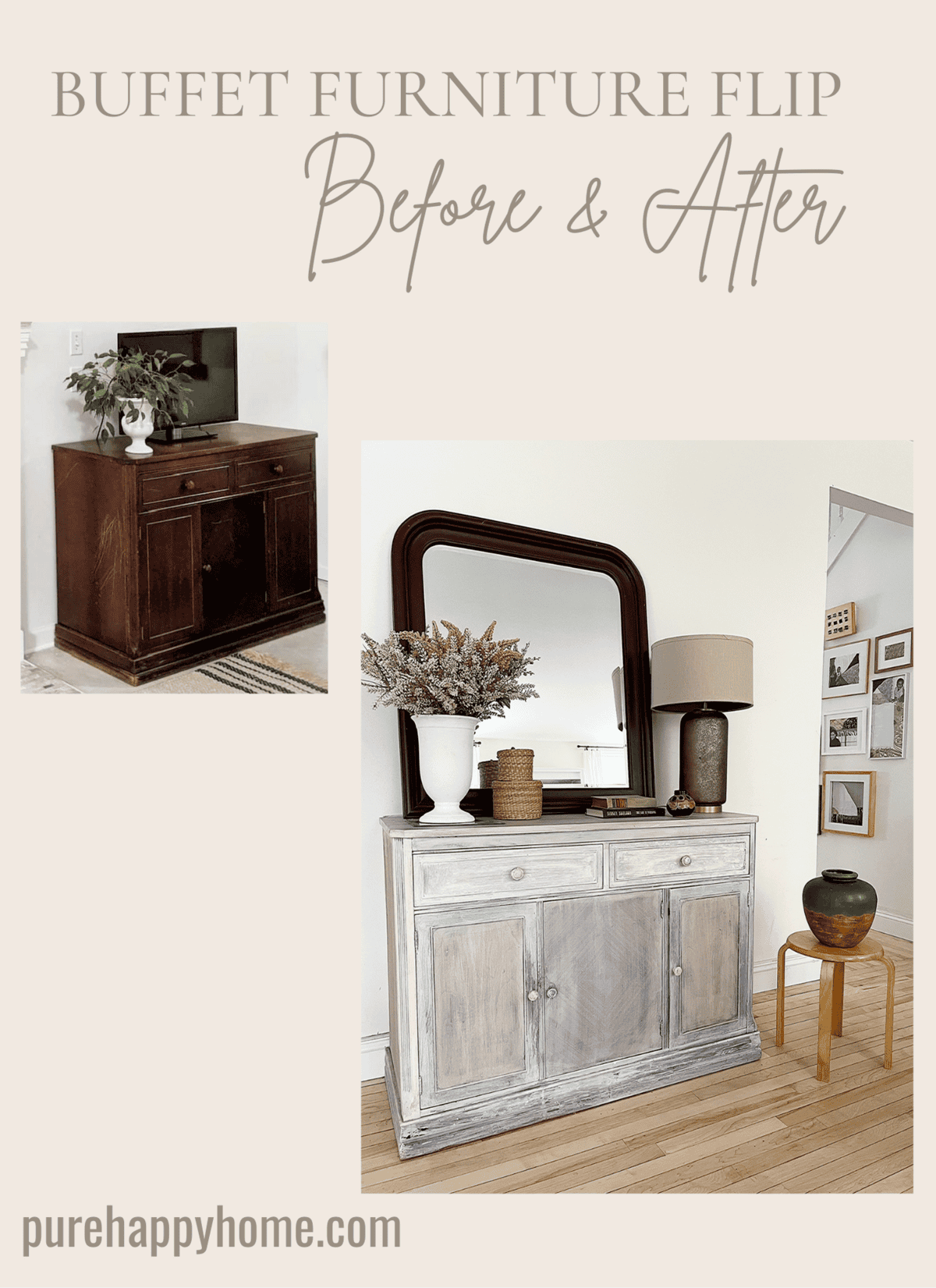 thrifted buffet makeover