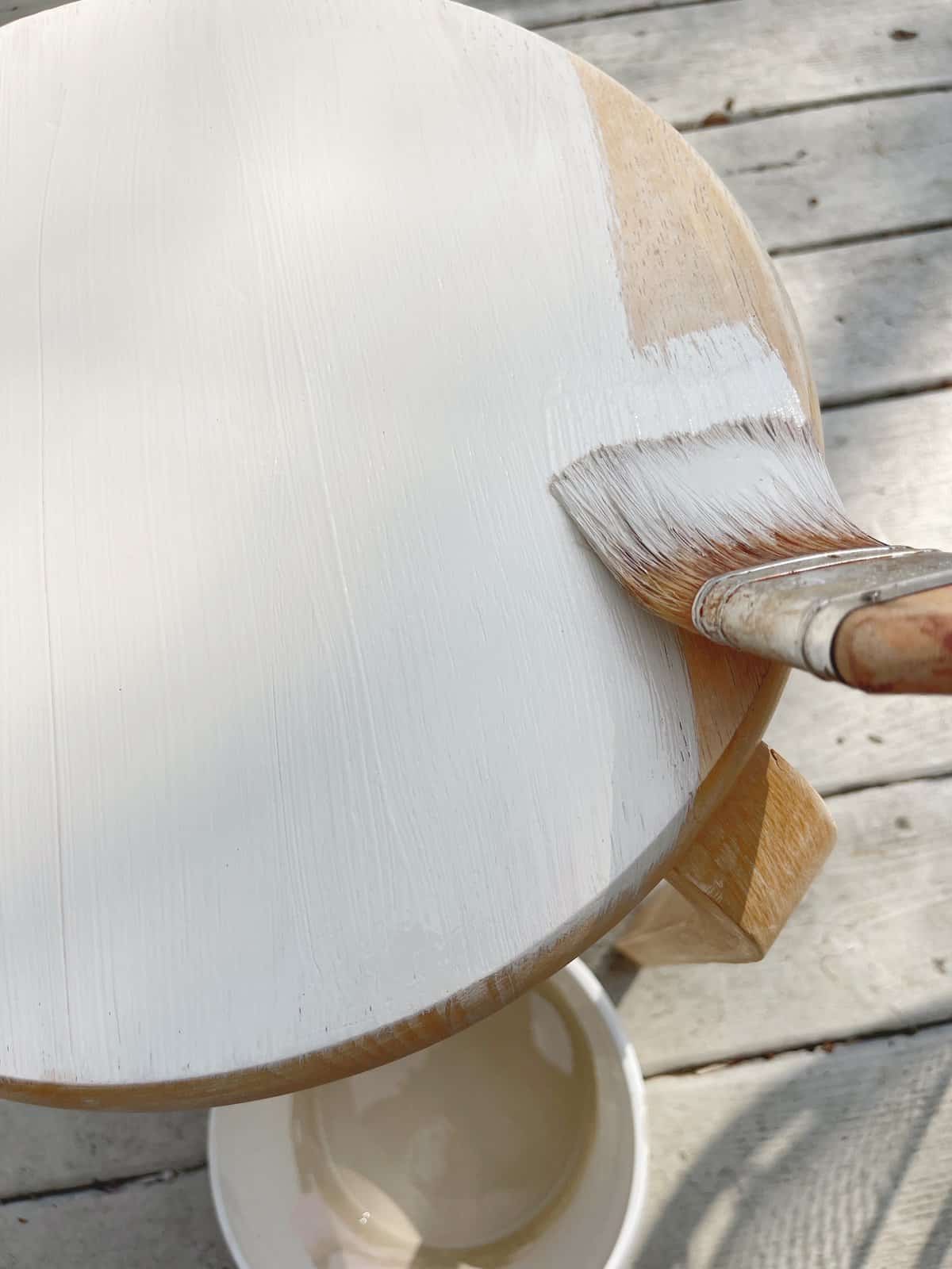 Whitewash Wood Furniture with left over paint