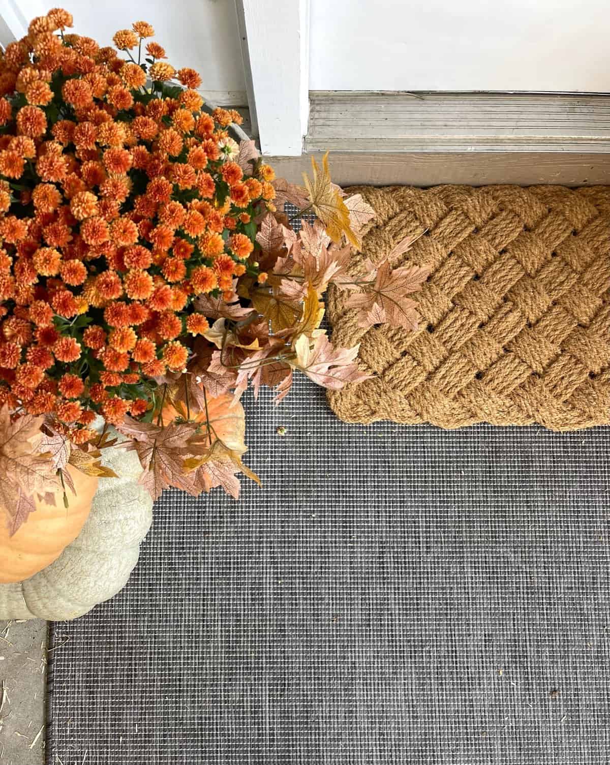 fall front porch doormat